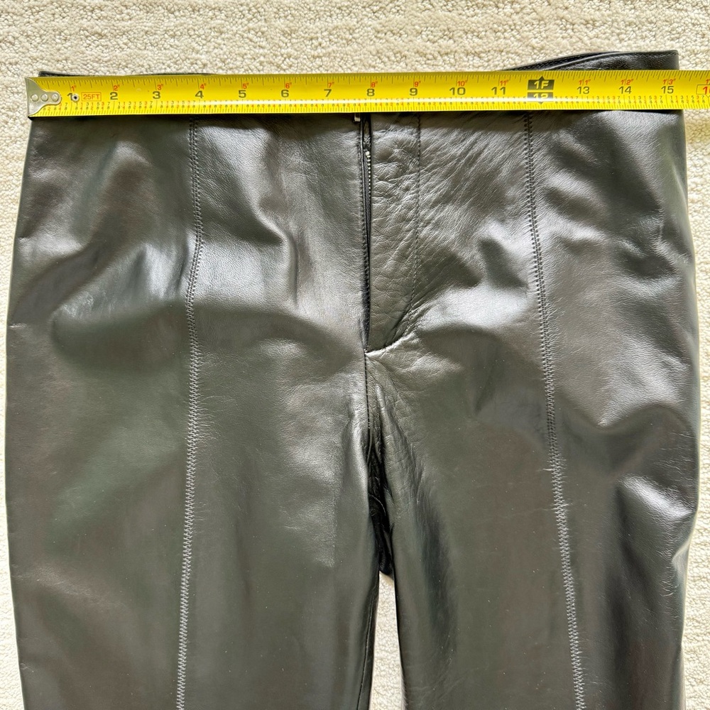 NINE WEST | Vintage Black 100% Genuine Leather Pants Sz 4 - Picture 4 of 5